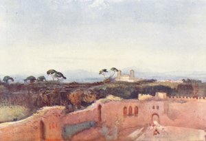 Rome: Villa Borghese from a Roof Top