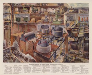 Cross Section of a Brewery by August (after) Dressel