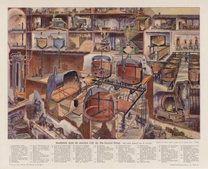 Cross Section of a Brewery by August (after) Dressel