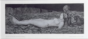 One Corpse, from the cycle Death and the Maiden by August Bromse