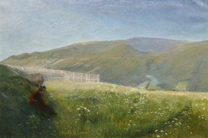 Summer landscape, Vågå by August Eiebakke