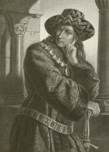 Karl VII (engraving) by August Friedrich Pecht