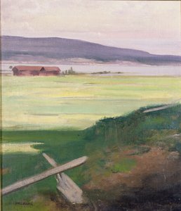 Landscape with a Stile, Norrland, Sweden by August Hagborg