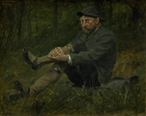 Architect Thorvald Bindesbøll in a Pine Forest at Kullen