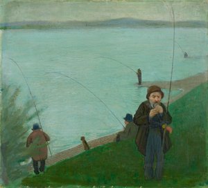 Angler on the Rhine by August Macke