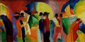 Colonnade with Sailboat I by August Macke
