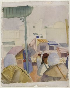 Market in Tunis II by August Macke