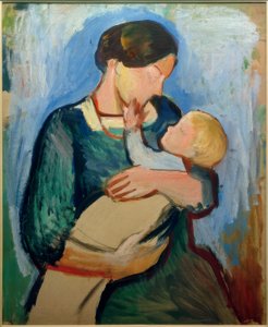 Mother with Child by August Macke