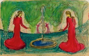 Dance at the Fountain by August Macke