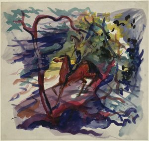 Rider in the Forest by August Macke