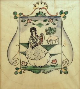 Shepherdess with a Sheep by August Macke