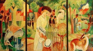 Triptych: Great Zoological Garden by August Macke