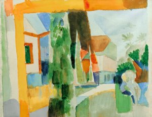 Our Garden by the Lake 4 by August Macke