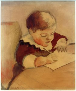 Walter Painting at the Table