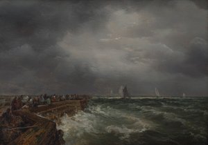 Harbor Scene by August Piepenhagen