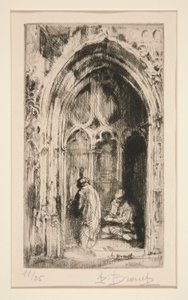 Beggar at a Church Portal