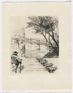 Frédéric Mistral: Memoirs and Stories by Frédéric Mistral: Figures on a Pier (insert after p. 216) by Auguste Brouet