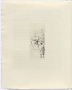 Frédéric Mistral: Memoirs and Stories by Frédéric Mistral: figures on street (page 130) by Auguste Brouet
