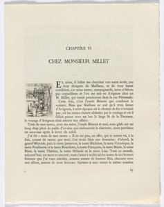 Frédéric Mistral: Memoirs and Stories by Frédéric Mistral: woman and man on horse (page 65) by Auguste Brouet