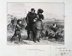 The Little Shell Merchants, Siege of Paris, Franco-Prussian War, January 1871 by Auguste Bry