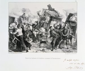 Residents of the Suburbs Arriving in Paris Before the Prussians Besiege the City, 1870-1872 by Auguste Bry
