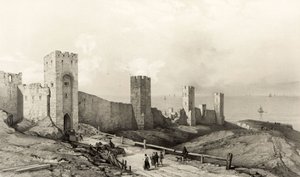 The Walls of Visby, Island of Gotland by Auguste Etienne Francois Mayer
