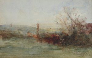 Landscape by Auguste Francois Ravier