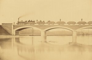 Line from Villeneuve-Saint-Georges to Montargis, Viaduct on the Loing (near Montargis) by Auguste Hippolyte Collard
