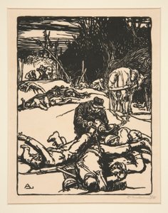 After the Battle, from La Guerre de 1914, First Series, No.14 by Auguste Lepere