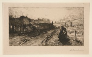 At the Fortifications, Porte de Versailles by Auguste Lepere