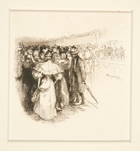 Crowd at Ticket Window by Auguste Lepere