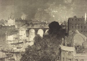 July 14th. Illumination of the Seine from Pont Neuf to Pont au Change