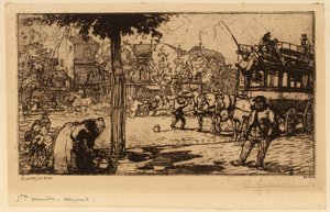 Omnibus Station in Vaugirard by Auguste Lepere