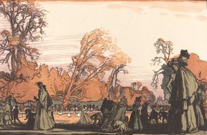 Pond in the Tuileries by Auguste Lepere
