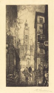Rue de la Montagne-Sainte-Genevieve, Paris by Auguste Lepere