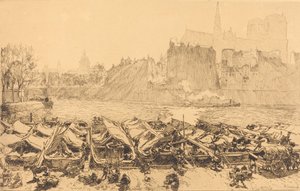 The Great Apple Market, 1891 by Auguste Lepere