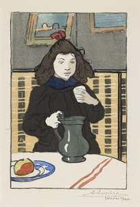 Young Girl with a Pitcher by Auguste Louis Lepère