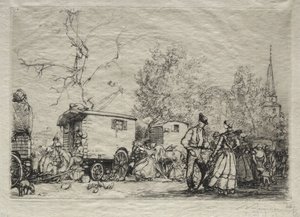 At the Fair St. Jean de Mont by Auguste Louis Lepère