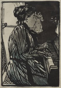 Etude a Quatre Mains by Auguste Louis Lepère
