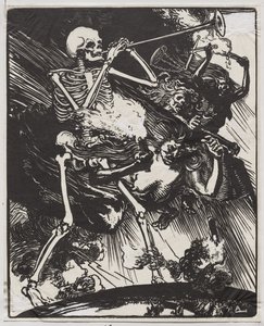 Death and Passions Descending on Earth by Auguste Louis Lepère