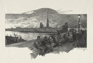 Rouen Illustrated: The Stone Bridge by Auguste Louis Lepère