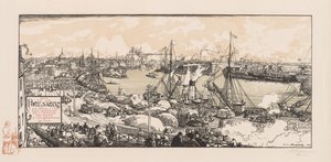 The Port of Nantes by Auguste Louis Lepère