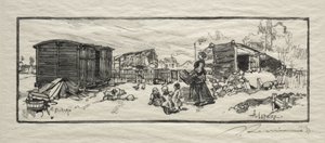 The Carriage House by Auguste Louis Lepère