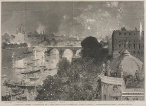 The Festival of 14 July, Illumination of the Place of the Republic (after H. Scott) by Auguste Louis Lepère
