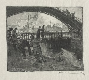 The Lock of the St. Martin Canal by Auguste Louis Lepère
