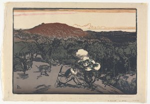 The Poacher, Dunes of Saint Jean de Mont by Auguste Louis Lepère