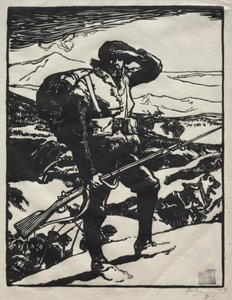 Histoire de la Guerre: Chaseur Alpin by Auguste Louis Lepère