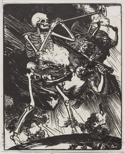 Death and Passions Descending on Earth by Auguste Louis Lepère