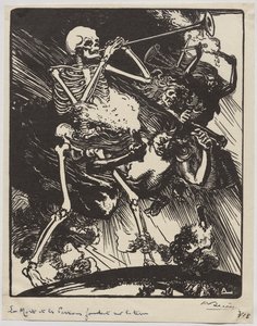 Death and Passions Descending on Earth by Auguste Louis Lepère
