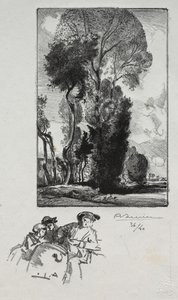 Le Bocage, 1909 by Auguste Louis Lepère